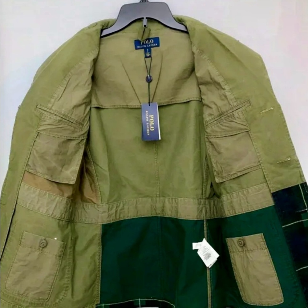 Polo by Ralph Lauren Men's Military Green & Blue Patchwork Jacket